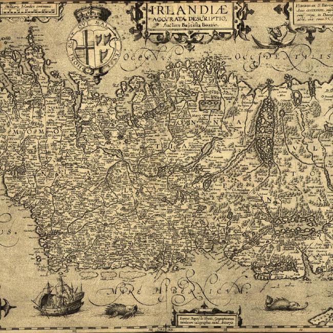 Map 2 – Ireland by Baptista Boazio, circa 1585