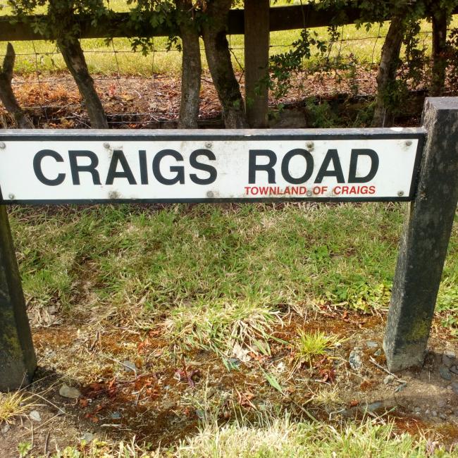 Craigs Road (Craig – rocky outcrop)