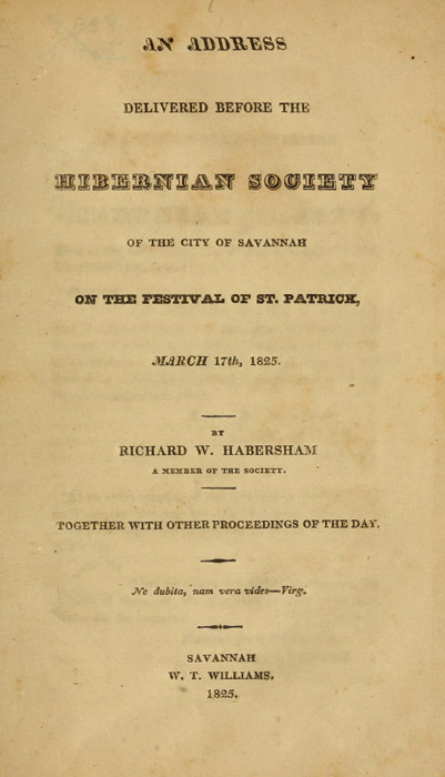 An address delivered before the Hibernian society