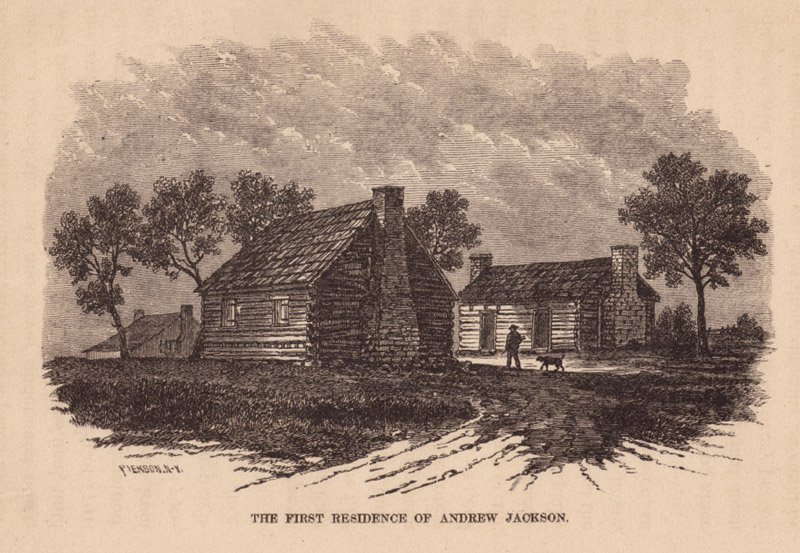 The Waxhaws childhood log cabin home of Andrew Jackson