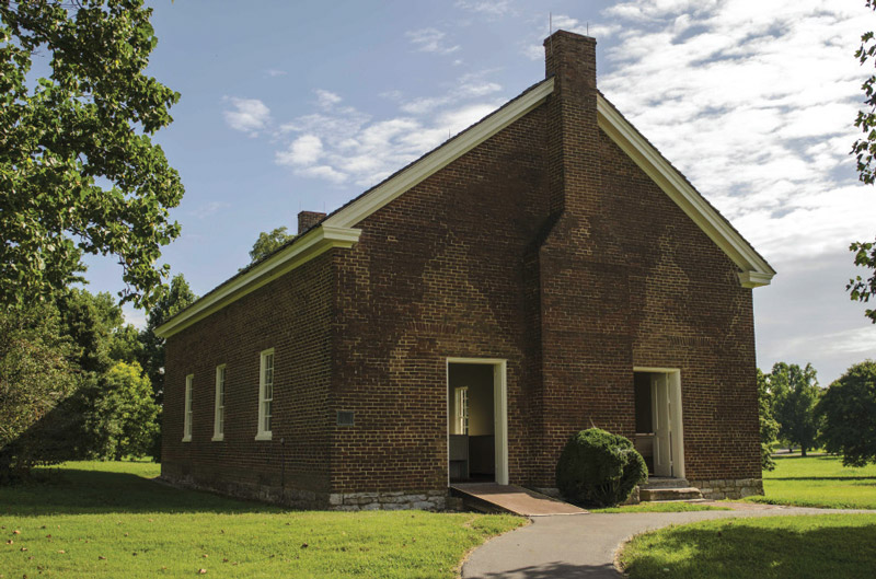 The Hermitage Presbyterian Church was first built in 1824; restored in 1965 following a fire.