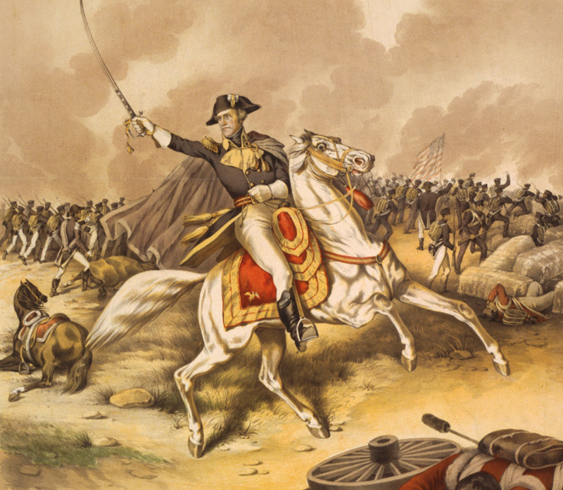 Jackson at the Battle of New Orleans (Library of Congress).