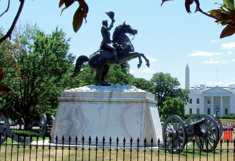 Jackson statue at the White House, Washington DC.