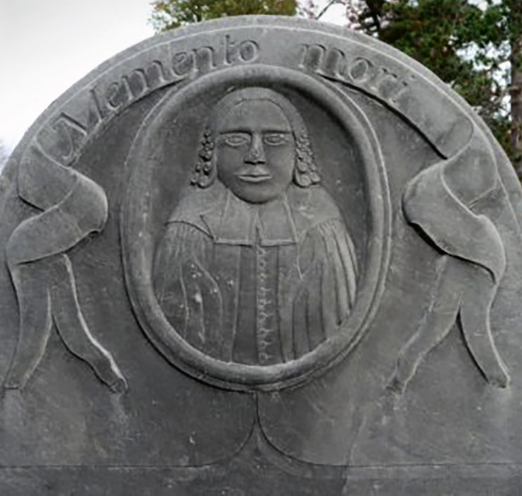 Detail from the headstone of Rev. James McGregor in Forest Hill Cemetery. Courtesy Heather Wilkinson Rojo.