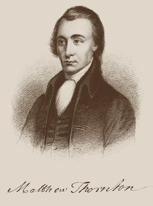 Matthew Thornton (1713-1803), an Ulster-born signer of the Declaration of Independence
