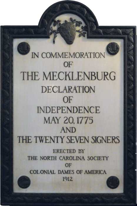 The Mecklenburg Declaration from North Carolina in 1775 was a Scotch-Irish proclamation of liberty.