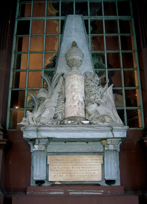 Monument to Richard Montgomery in St Paul’s Chapel