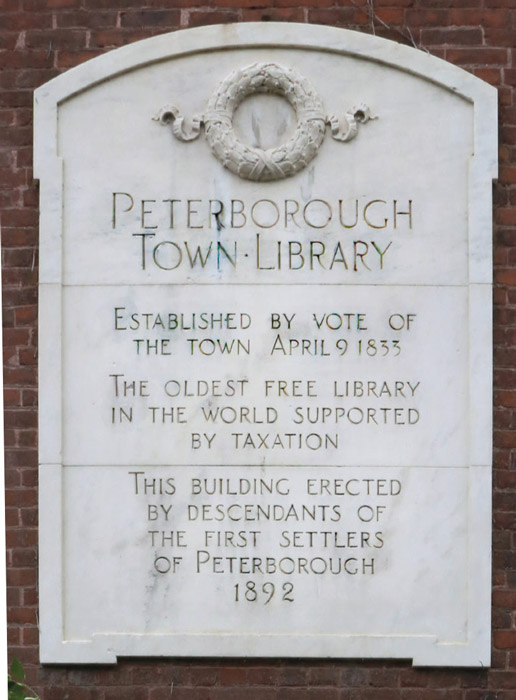 Morison was one of the founders of Peterborough Town Library in 1833 – the first in the world to be funded through taxation. Belfast, Maine Peterborough, New Hampshire IN