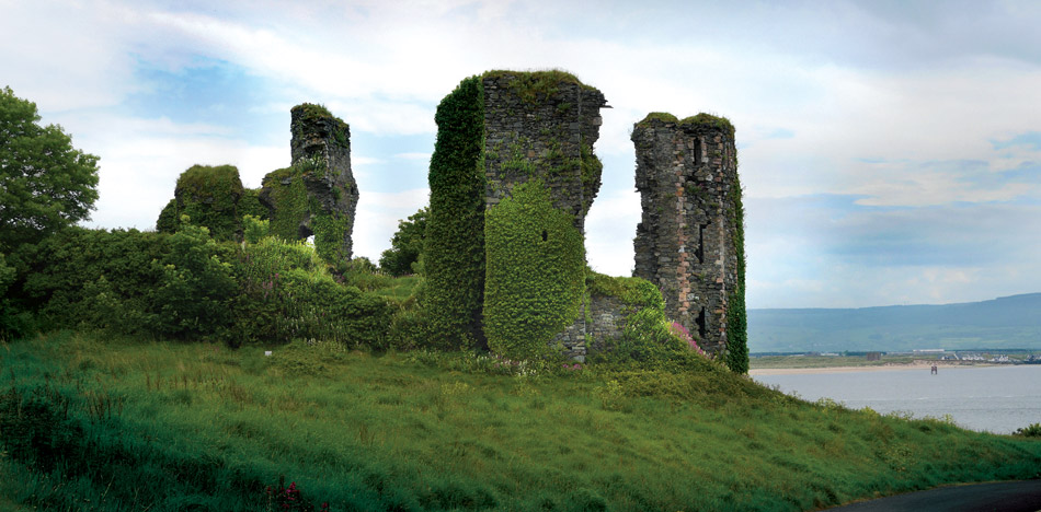 Strategically positioned at the mouth of Lough Foyle, Greencastle (also known as Northburgh), was built by Richard de Burgh, Earl of Ulster, in 1305 at a time when he was extending his authority in the north of Ireland. It was captured by Edward Bruce in 1316.