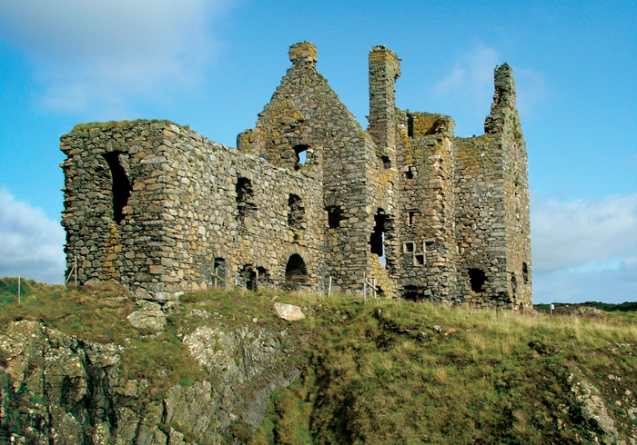 Dunskey Castle near Portpatrick, once home to the Adairs of Kilhilt