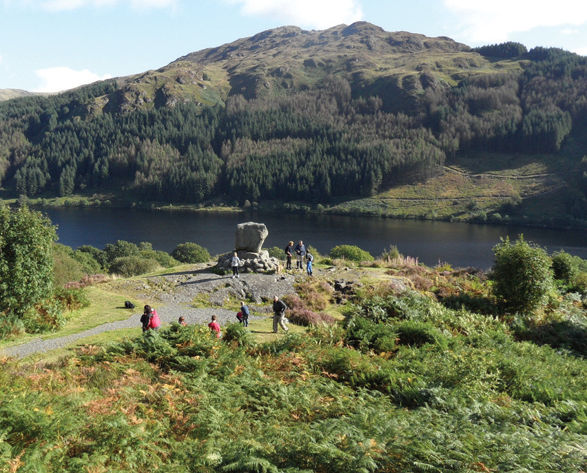Glen Trool with Bruce monument, installed in 1929.