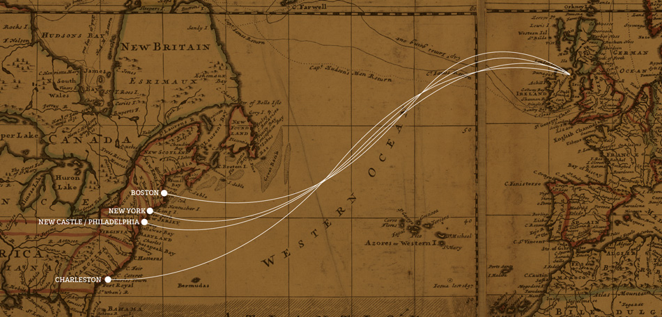 Detail from ‘A new & correct map of the whole World’, 1719 Courtesy Library of Congress Geography and Map Division