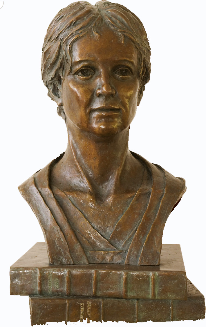Bronze bust of Rachel Caldwell from the David and Rachel Caldwell Historical Center, Greensboro, North Carolina.
