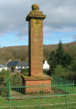 The Burns monument in Failford, Ayrshire, paid for by Harland & Wolff