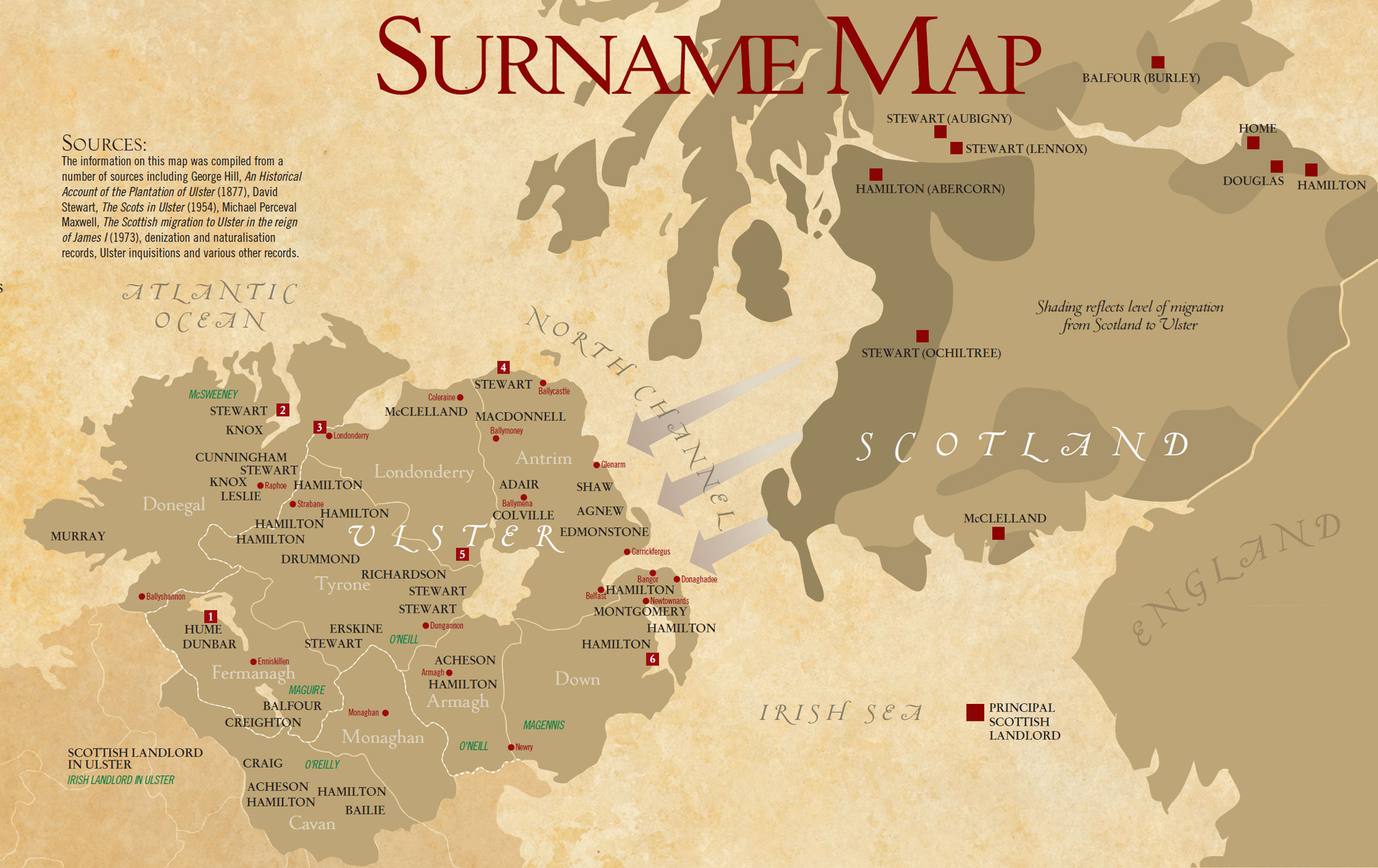 Surnames Map