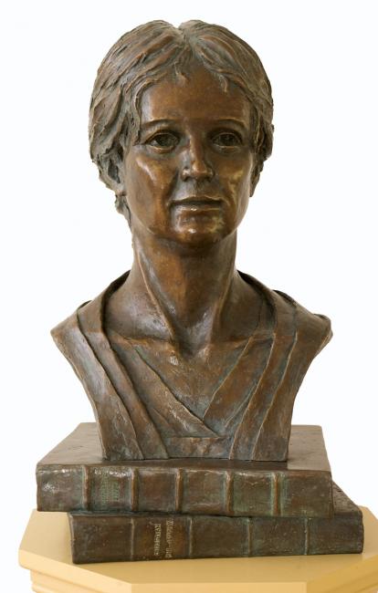 Bust of Rachel Caldwell by Michiel Vandersommen, at the David and Rachel Caldwell Historical Center, Greensboro, North Carolina.