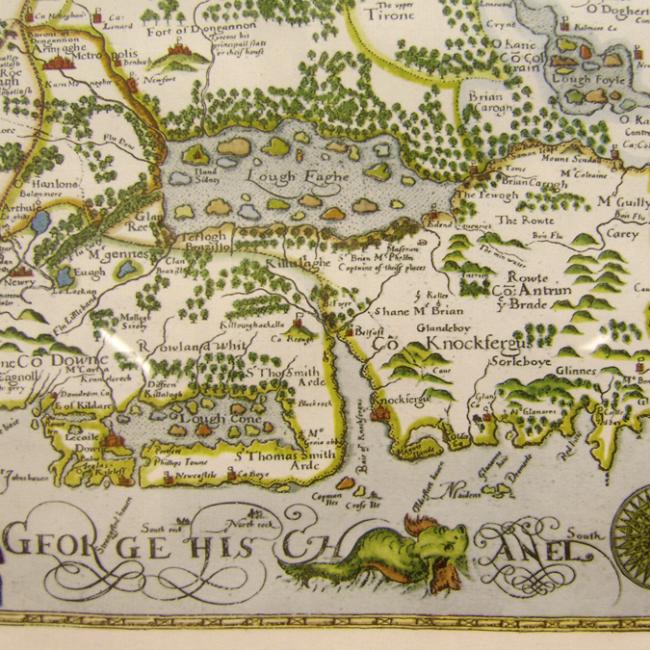 Map 3 – Detail of East Ulster by Baptista Boazio, circa 1599