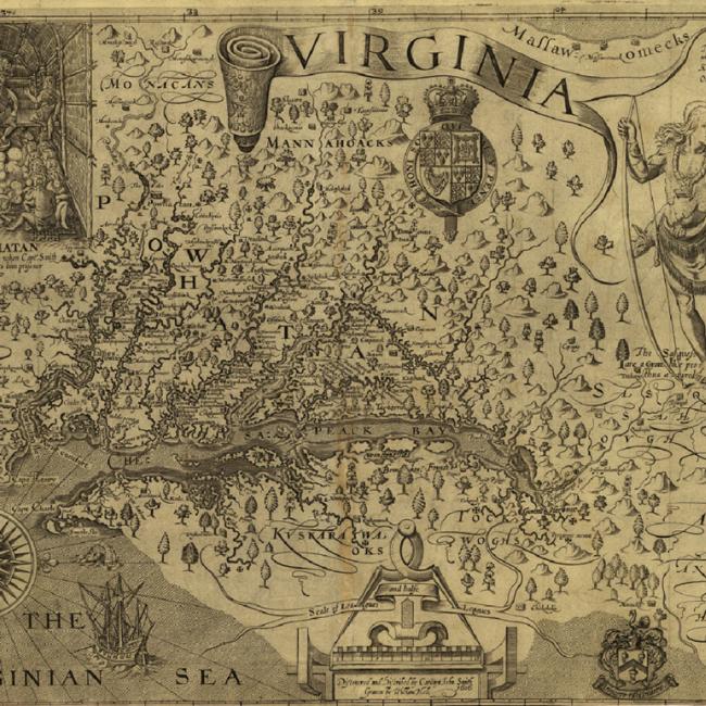 Map 5 – Captain John Smith map of Virginia, circa 1608