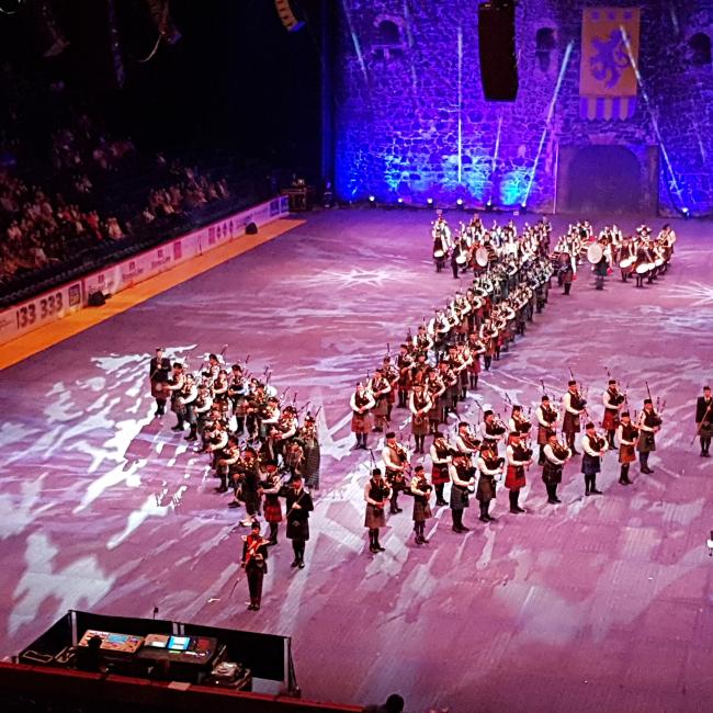 The Music Service for Pipes and Drums (MSPD) at the Moscow Tattoo